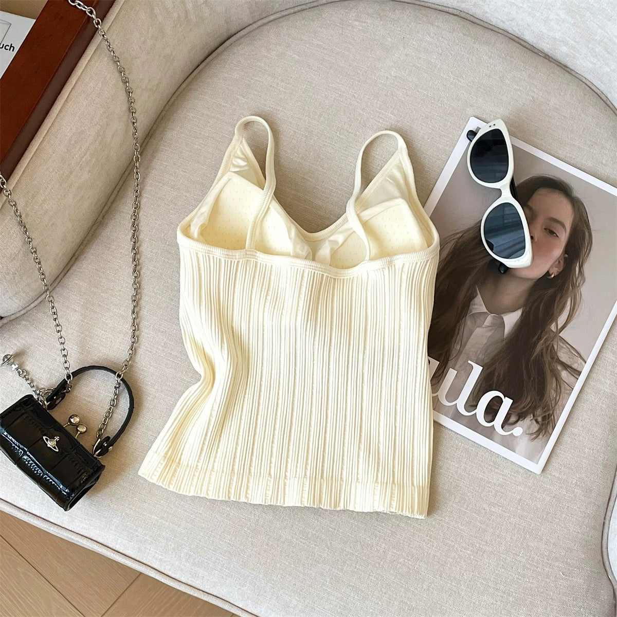 Maui Ribbed Built-in Bra Top