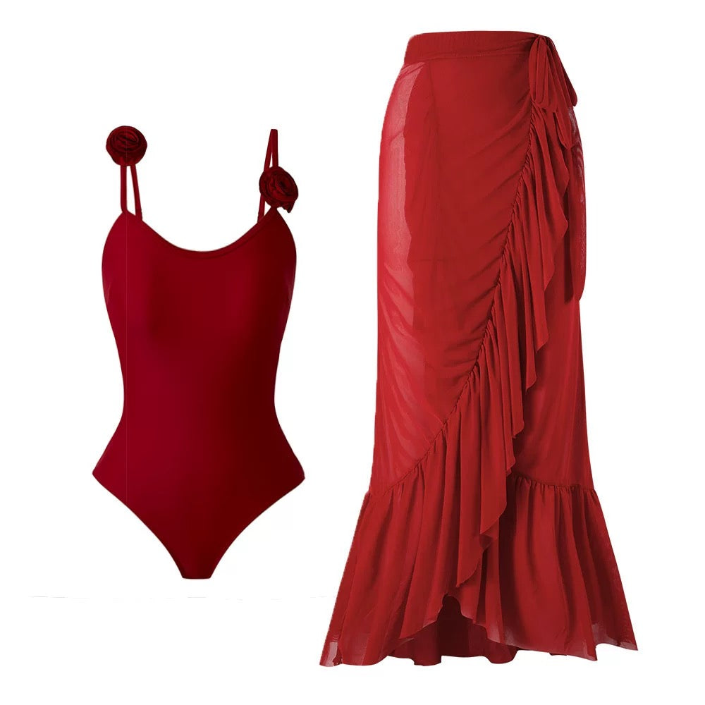 Rosebay Ruffle Monokini & Skirt Set