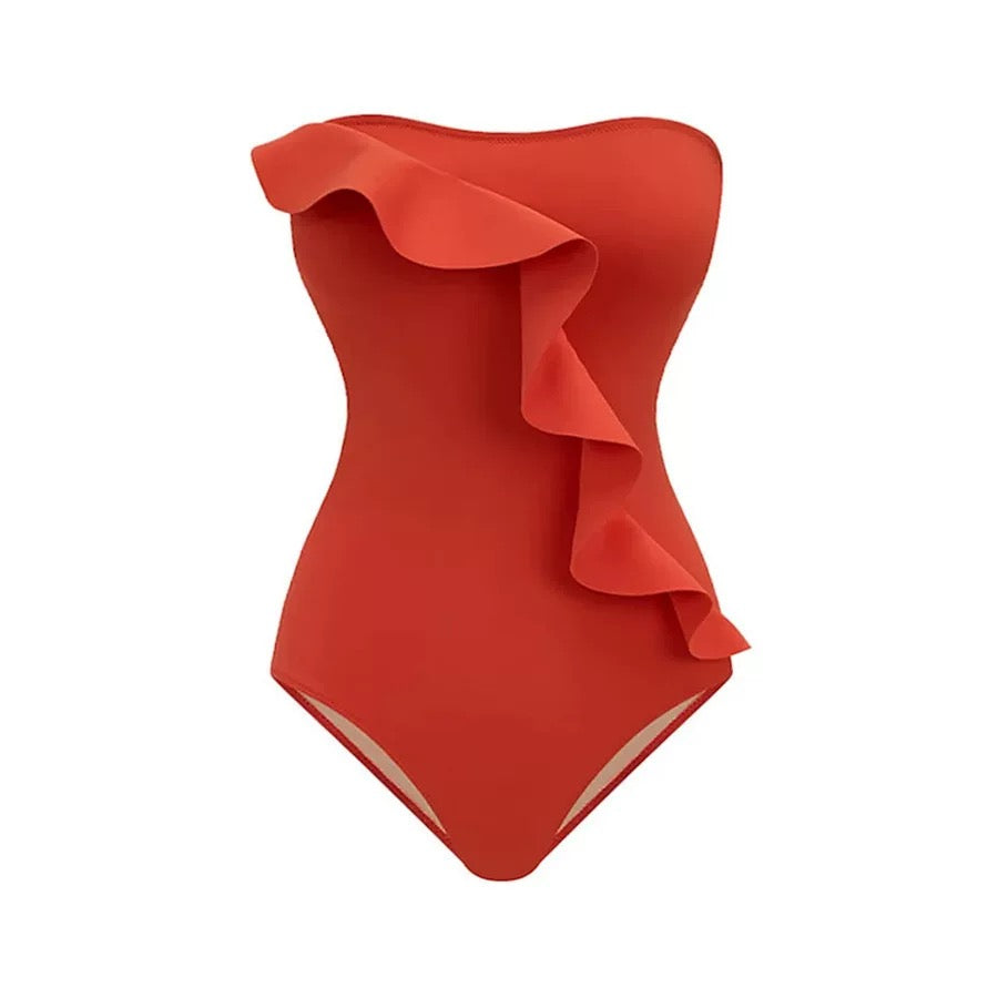 Solara Flame Monokini With Skirt Set