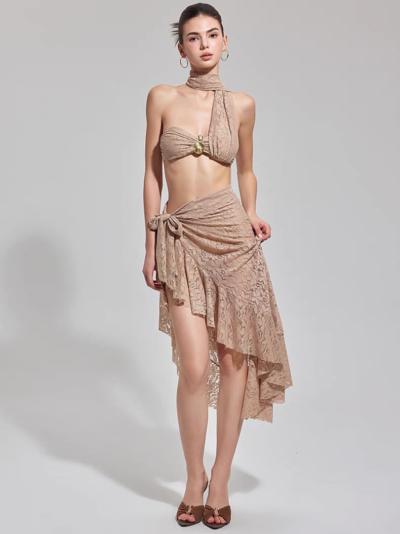 Ethereal Glided Drape Luxe -3Pc Set