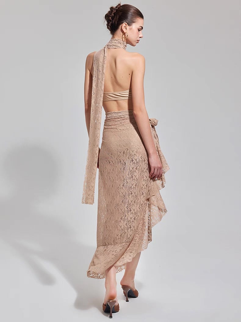 Ethereal Glided Drape Luxe -3Pc Set