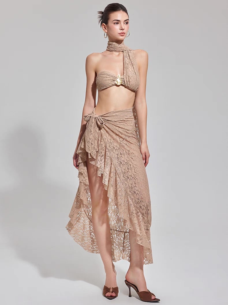 Ethereal Glided Drape Luxe -3Pc Set