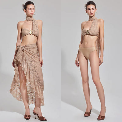 Ethereal Glided Drape Luxe -3Pc Set