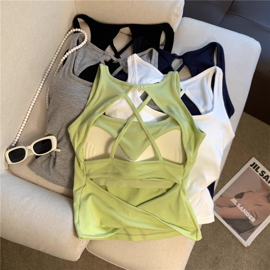 Nova Knot Back Built-in Bra Top