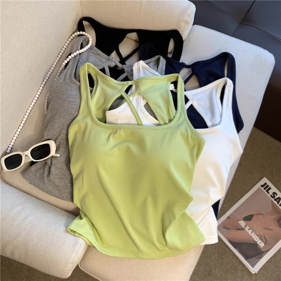 Nova Knot Back Built-in Bra Top