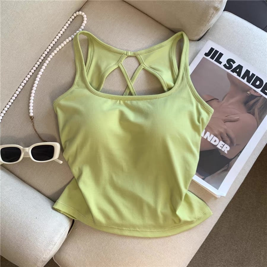 Nova Knot Back Built-in Bra Top