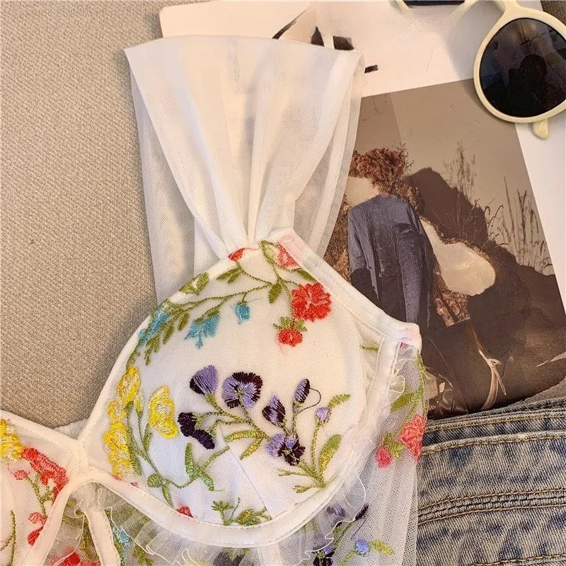 Floral Elegance Corset Top