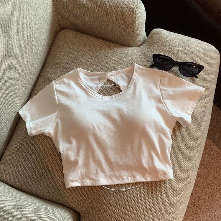 Baddie Backless Built-in Bra Tops