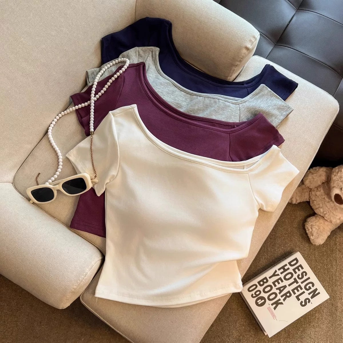 Madrid Drop Shoulder Built-In Bra Top