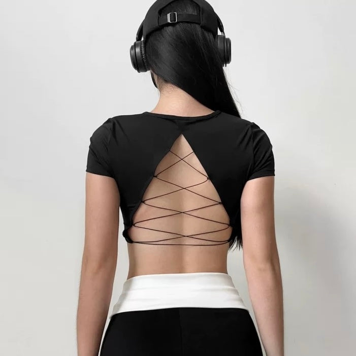 Baddie Backless Built-in Bra Tops