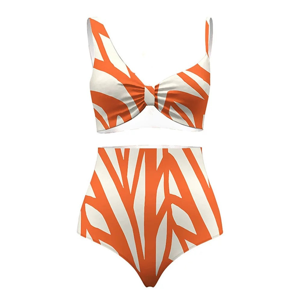 Orange Crush Bikini With Pants Set