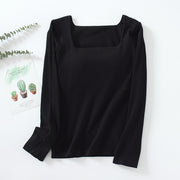 Ribbed Built-In Bra Long Sleeves Top