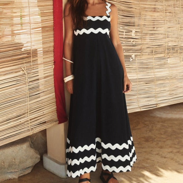 Nautical Waves Maxi Dress