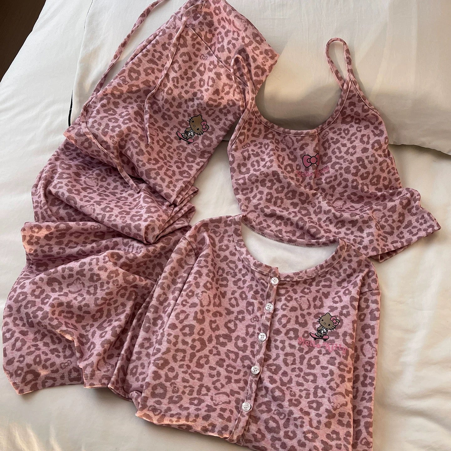 Pink Panthera Padded Nightsuit -3pc Set