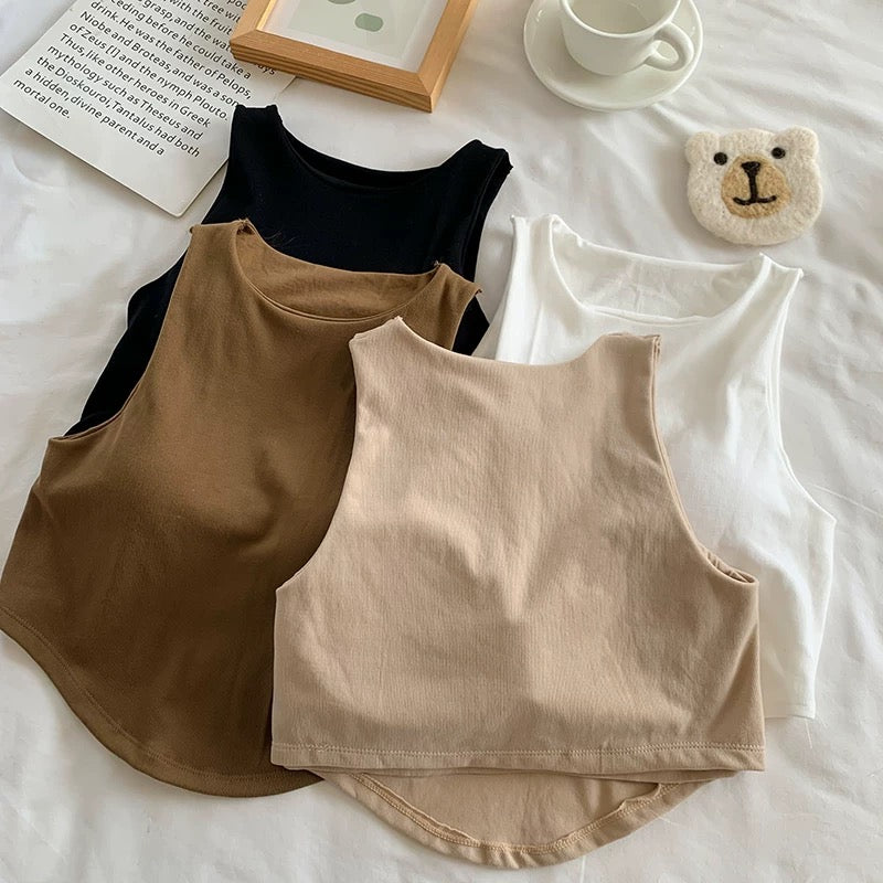 Budapest High Neck Built-In Bra Top