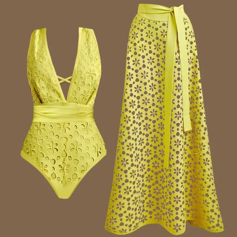 Genda Phool - Monokini & Skirt Set