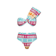 Dahlia Multicolor Bikini Three Piece Set