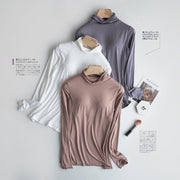 Raya Solid High Neck Built-In Bra T-shirt