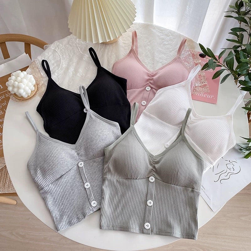 Seattle Button Up Built-In Bra Cami Top