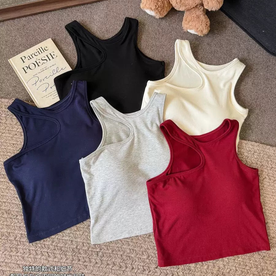 Hobart Cutout Built-In Bra Tank Top