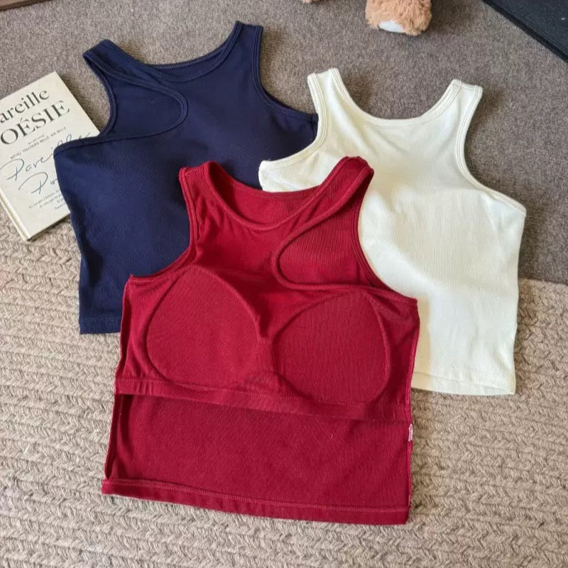 Hobart Cutout Built-In Bra Tank Top