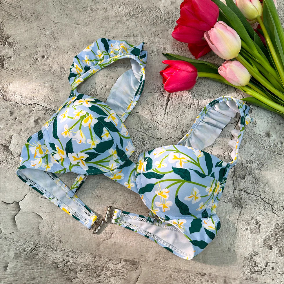 Floral Three Piece Bikini Set