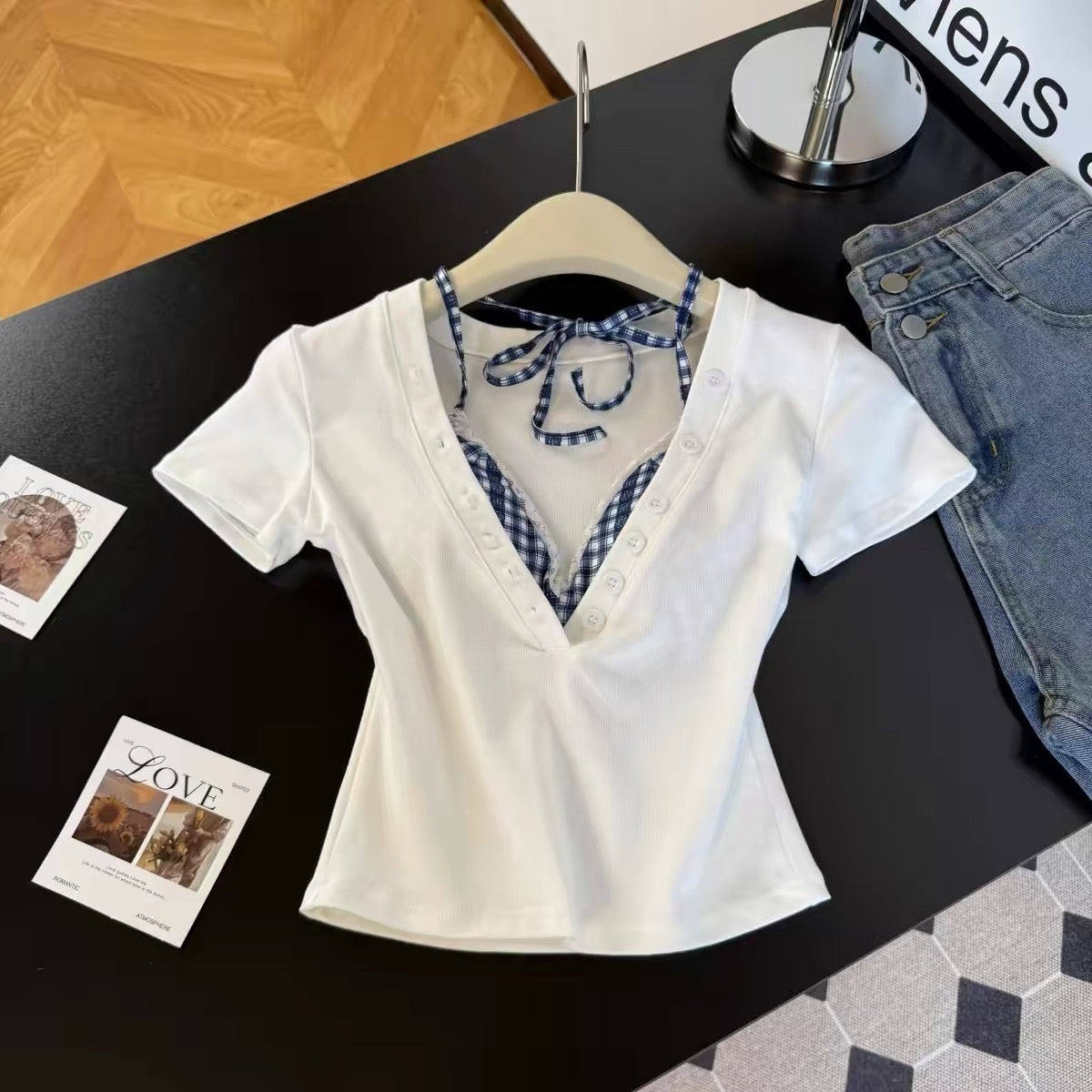 Downtown Basic Top with Built-In Bralette