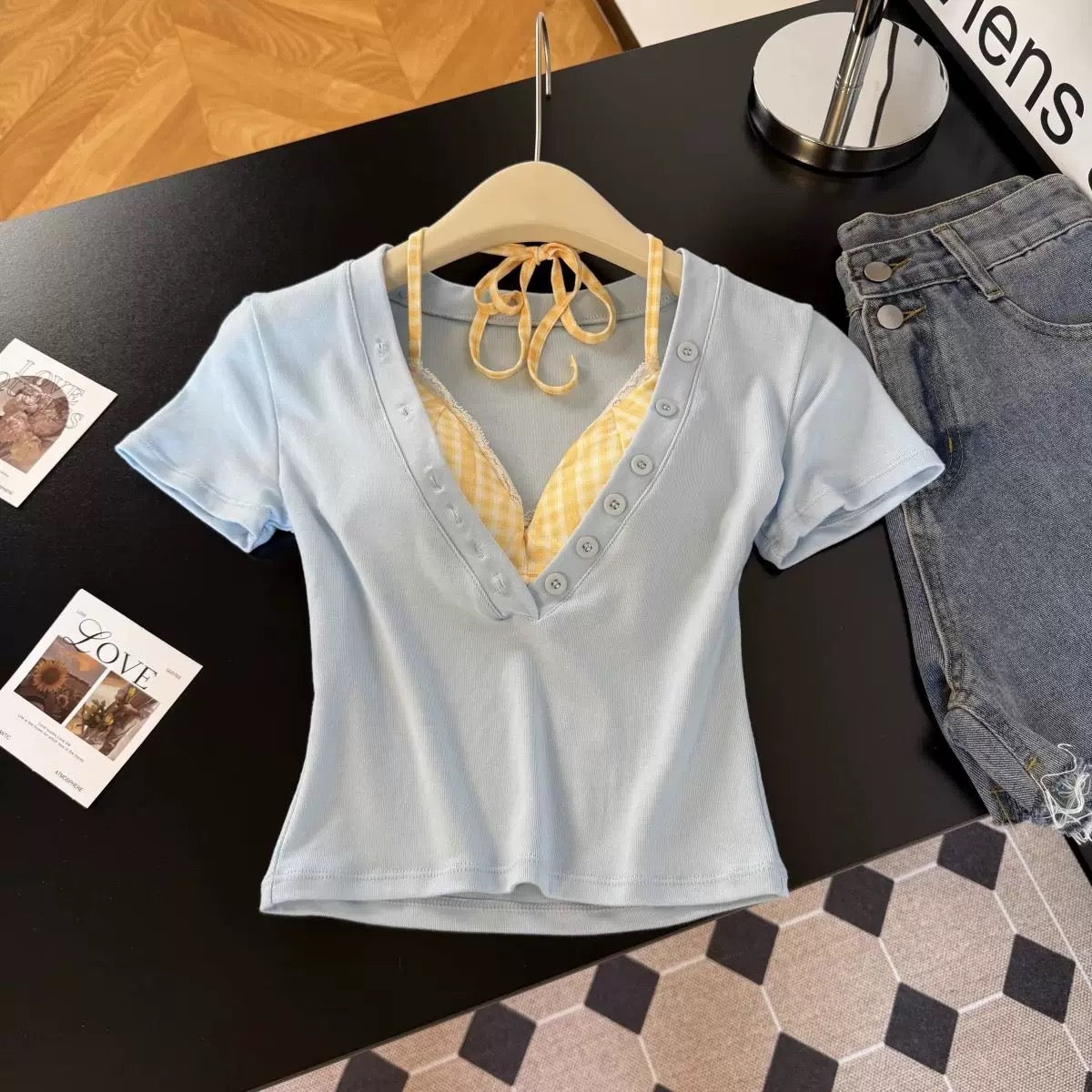 Downtown Basic Top with Built-In Bralette