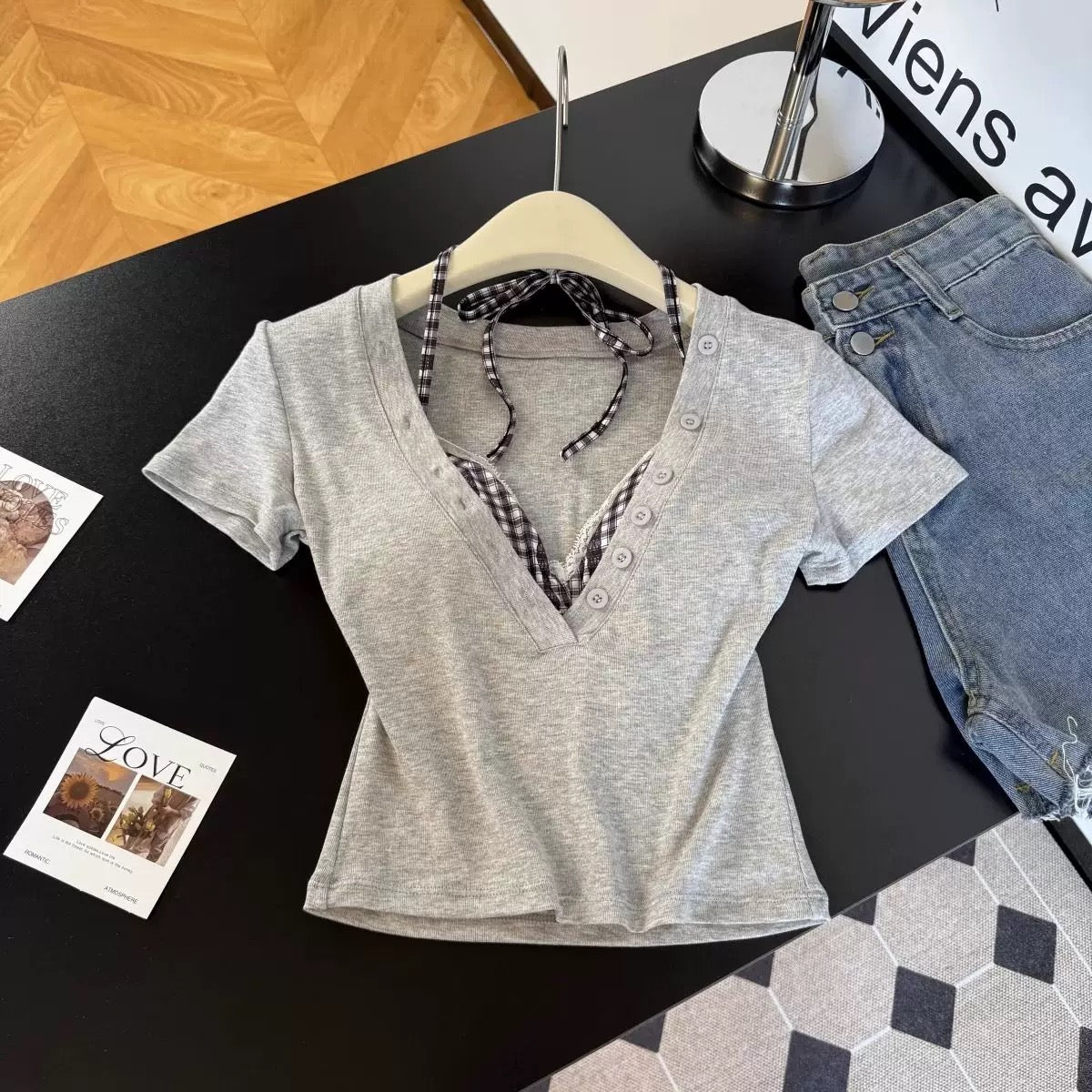 Downtown Basic Top with Built-In Bralette