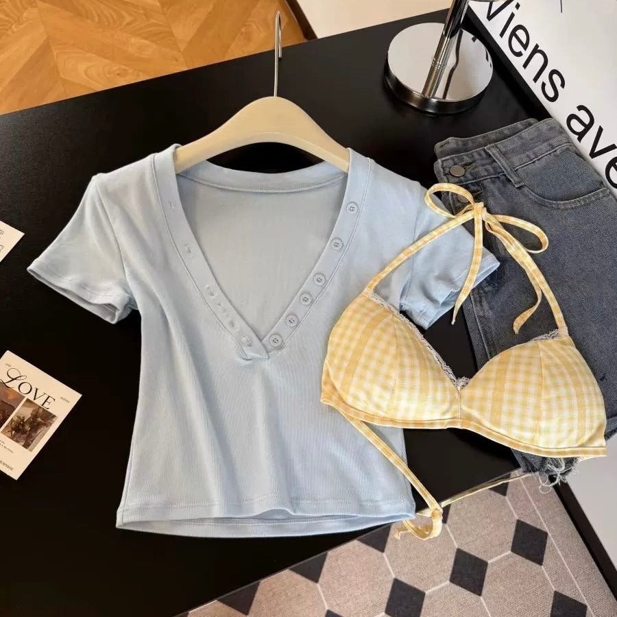 Downtown Basic Top with Built-In Bralette