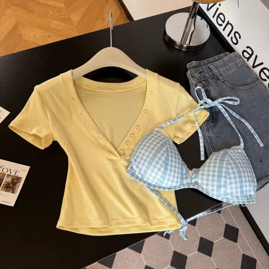 Downtown Basic Top with Built-In Bralette