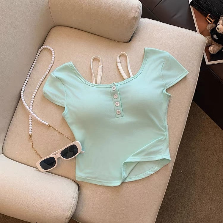 City Girl Built-In Bra Top