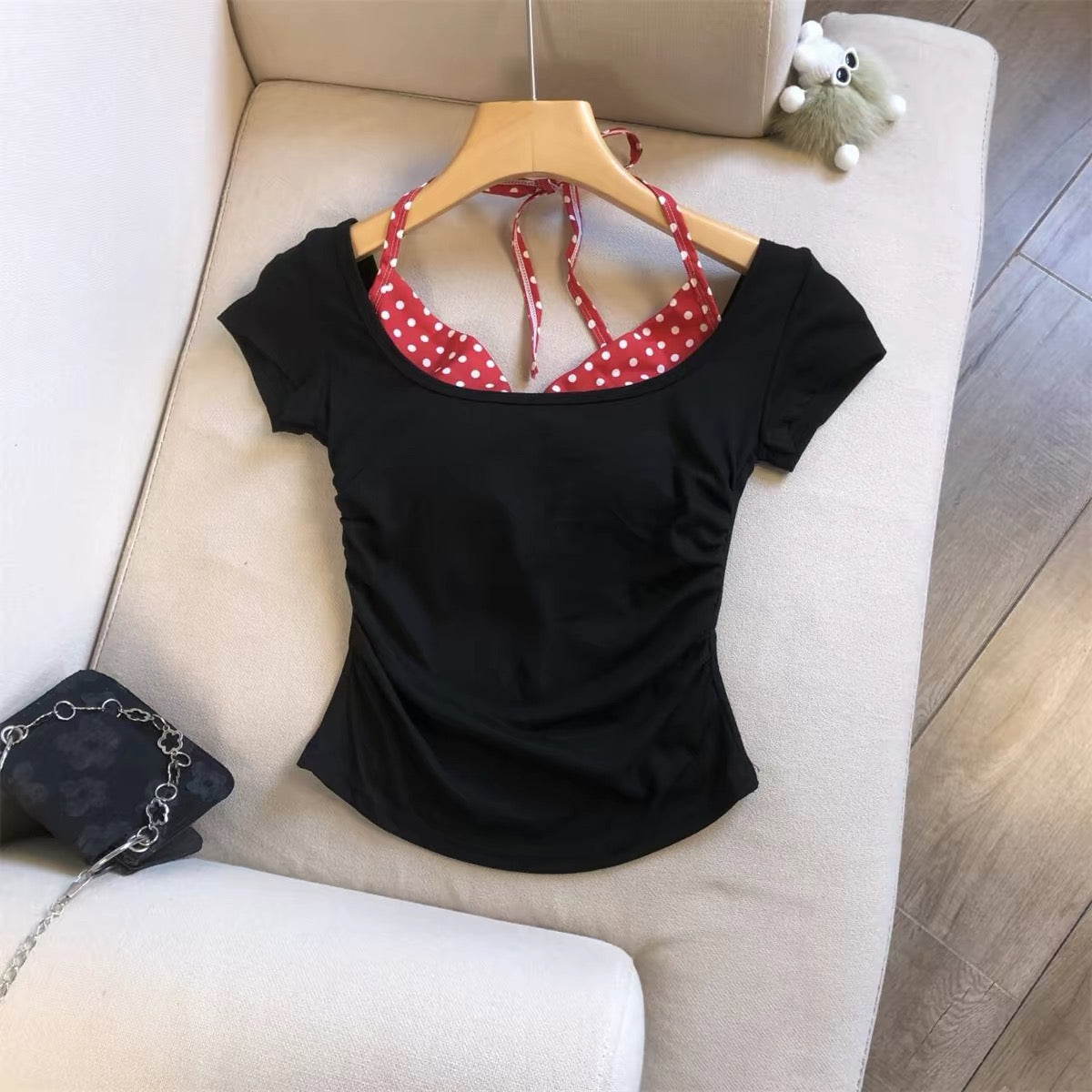 The Polka-Dot Secret Built-In Bra Top