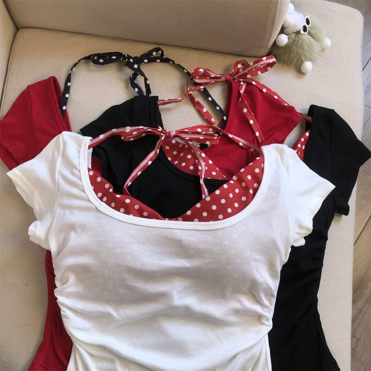 The Polka-Dot Secret Built-In Bra Top