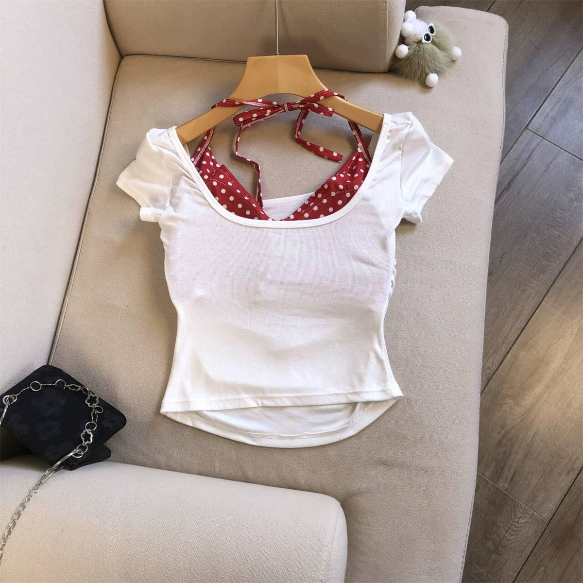 The Polka-Dot Secret Built-In Bra Top