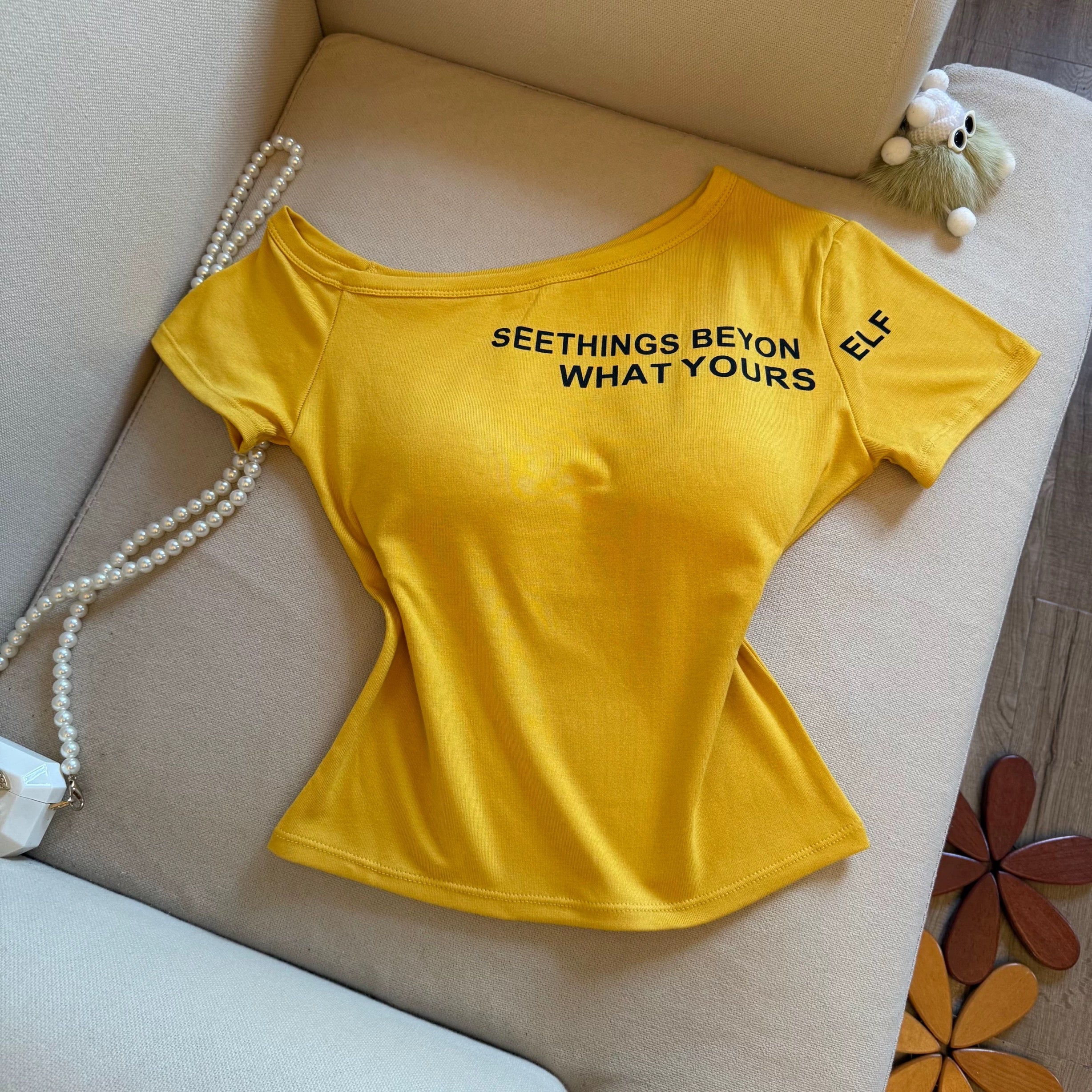 Beyond Drop Shoulder Built-in Bra t-shirt