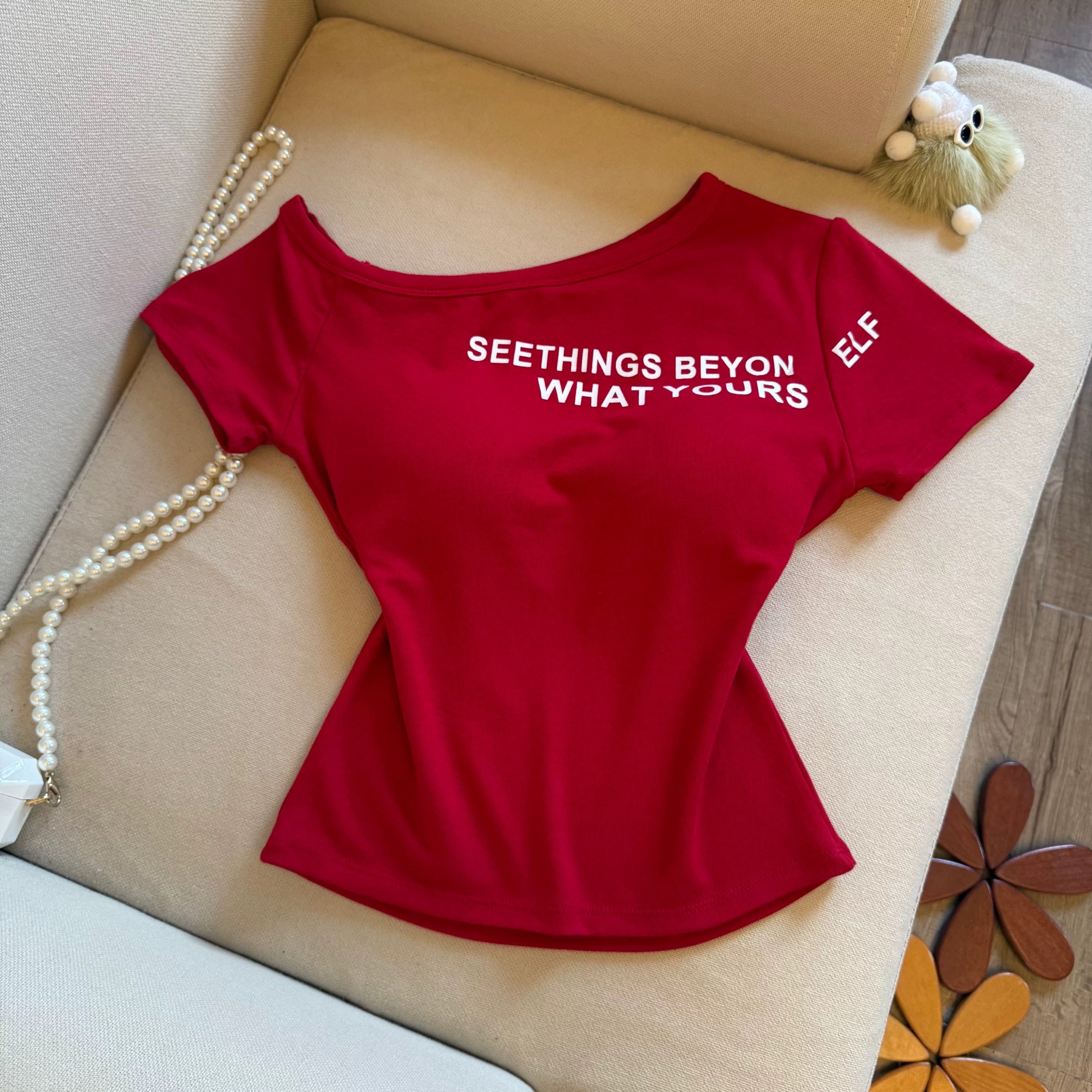 Beyond Drop Shoulder Built-in Bra t-shirt