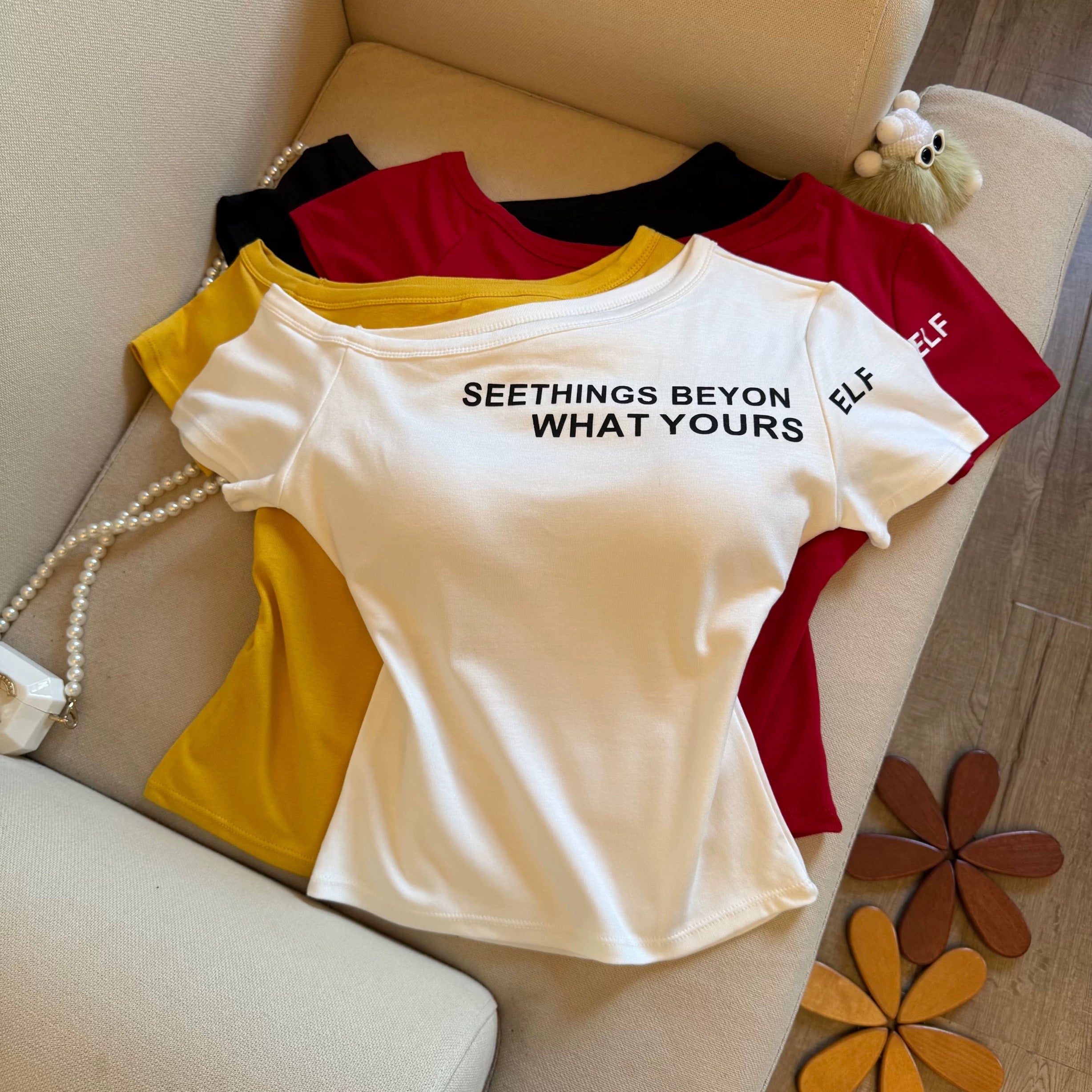 Beyond Drop Shoulder Built-in Bra t-shirt