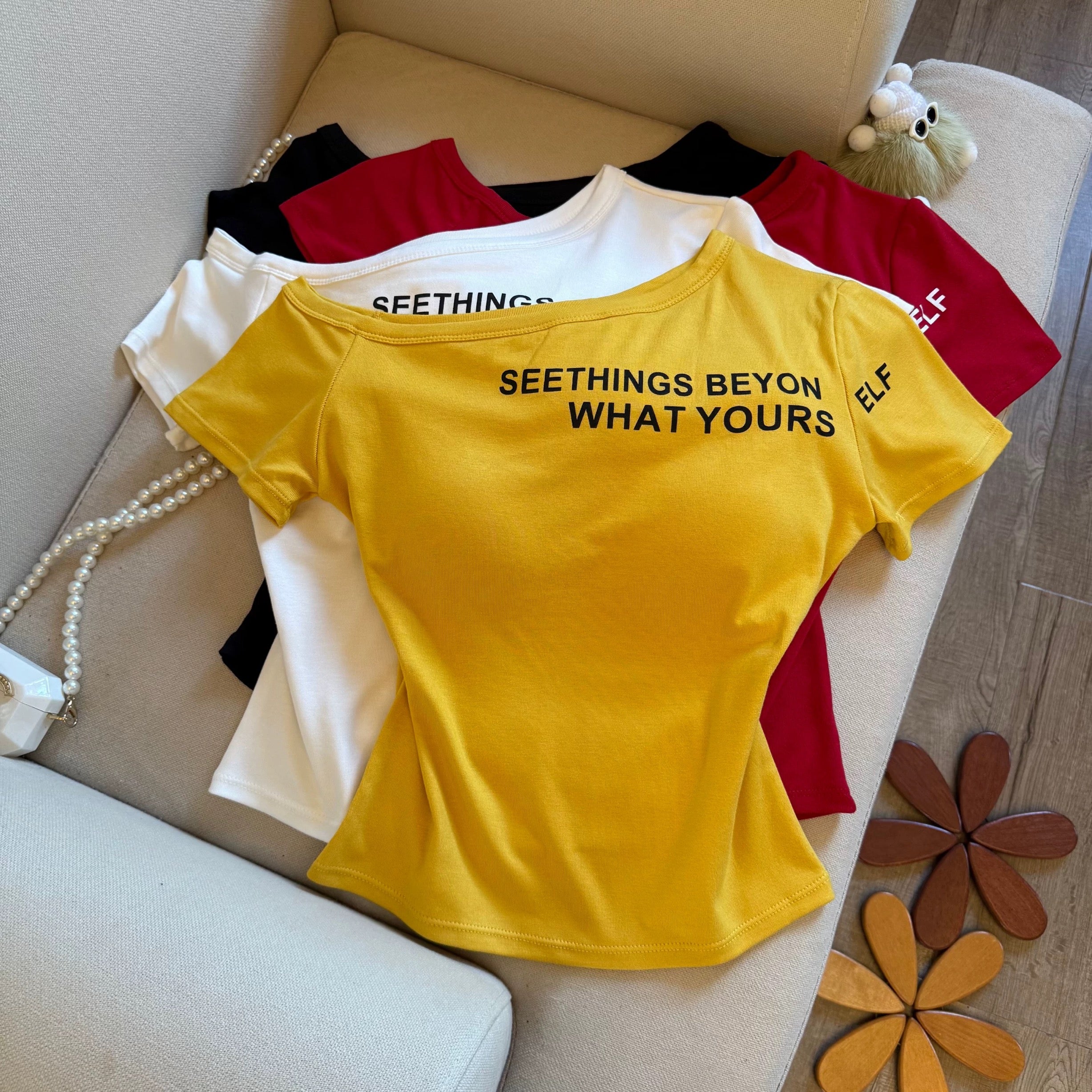 Beyond Drop Shoulder Built-in Bra t-shirt