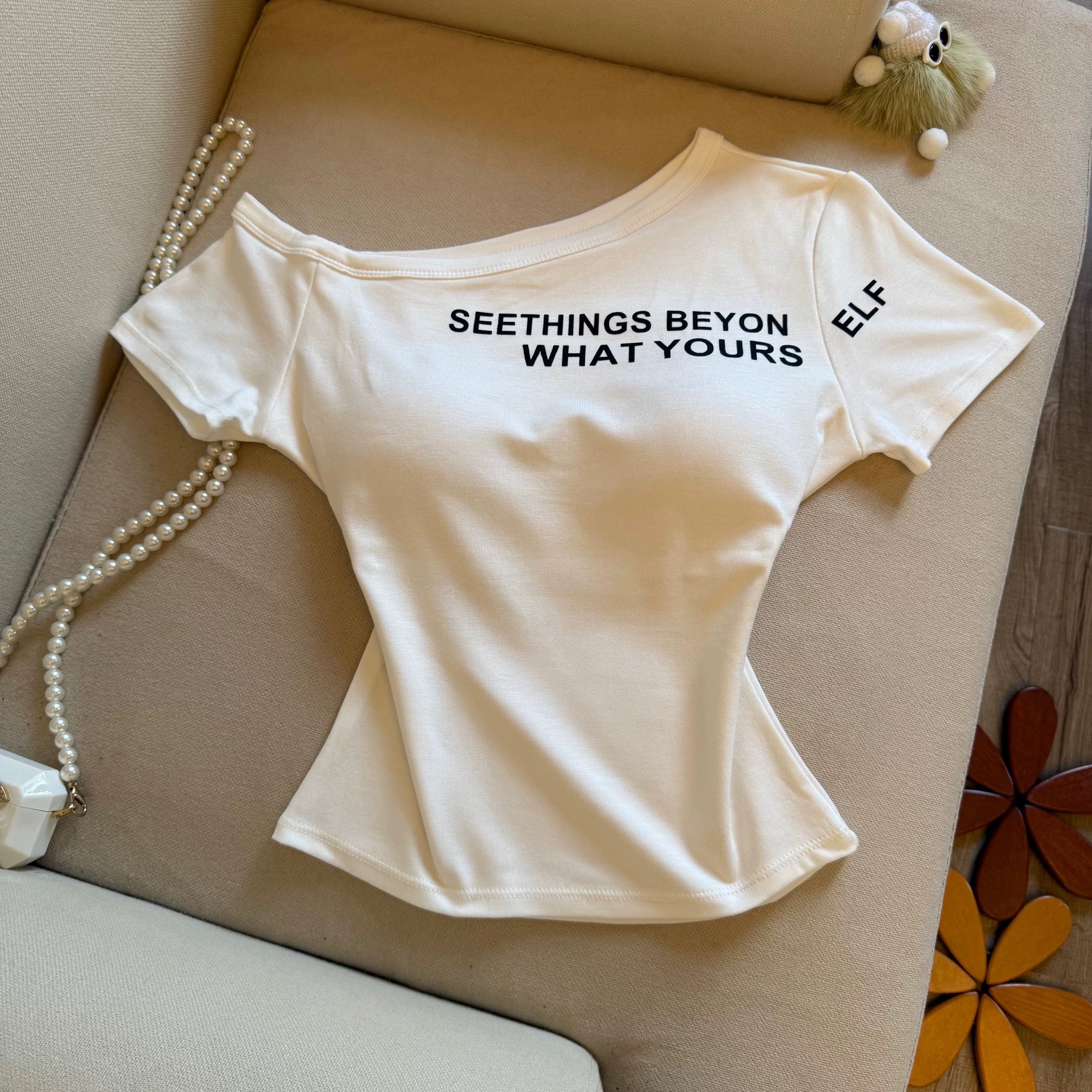 Beyond Drop Shoulder Built-in Bra t-shirt