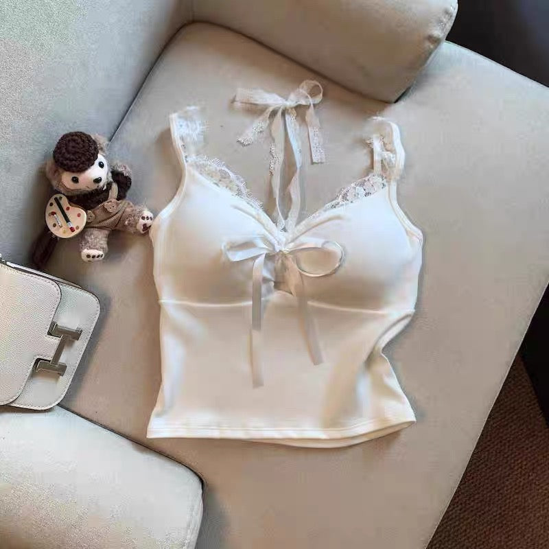 Romance Bow-Tie Built-In Bra Top