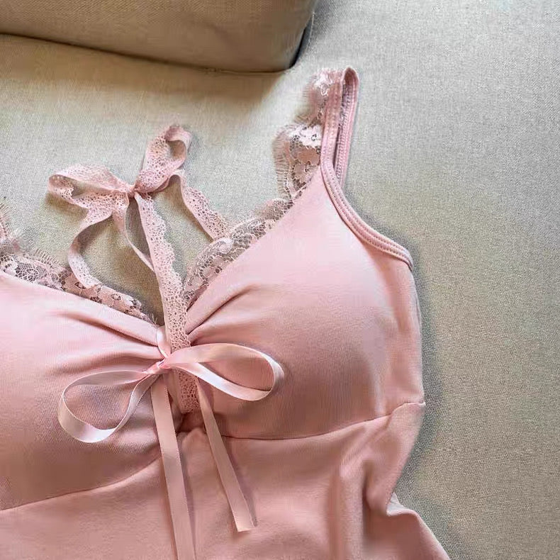 Romance Bow-Tie Built-In Bra Top