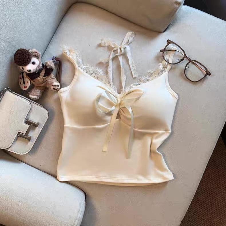 Romance Bow-Tie Built-In Bra Top