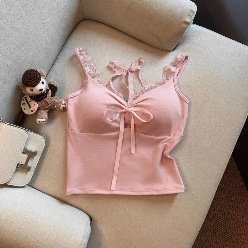 Romance Bow-Tie Built-In Bra Top