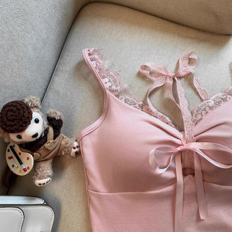 Romance Bow-Tie Built-In Bra Top