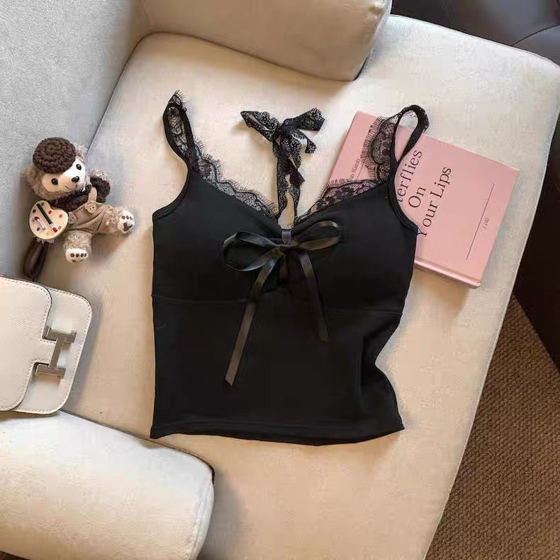 Romance Bow-Tie Built-In Bra Top