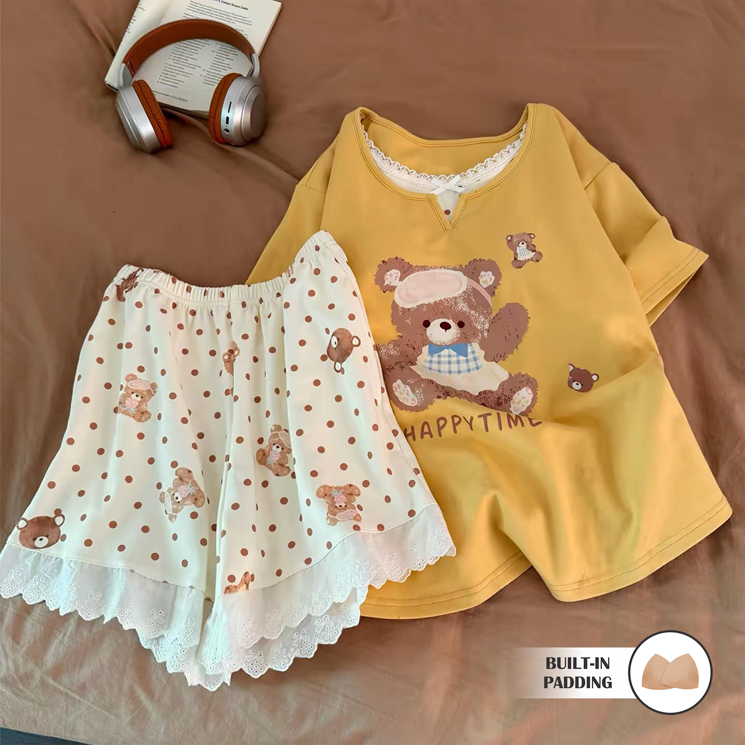 Playtime Teddy Padded Nightsuit Set