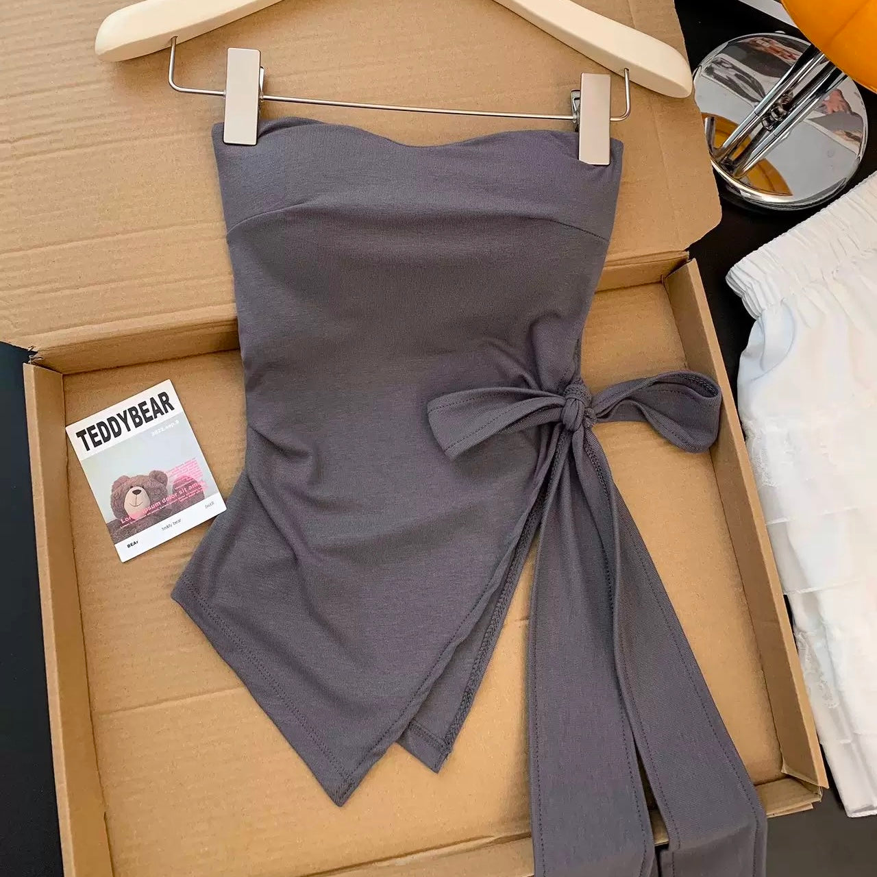 Sashay Wrap Built-in Bra Tube Top