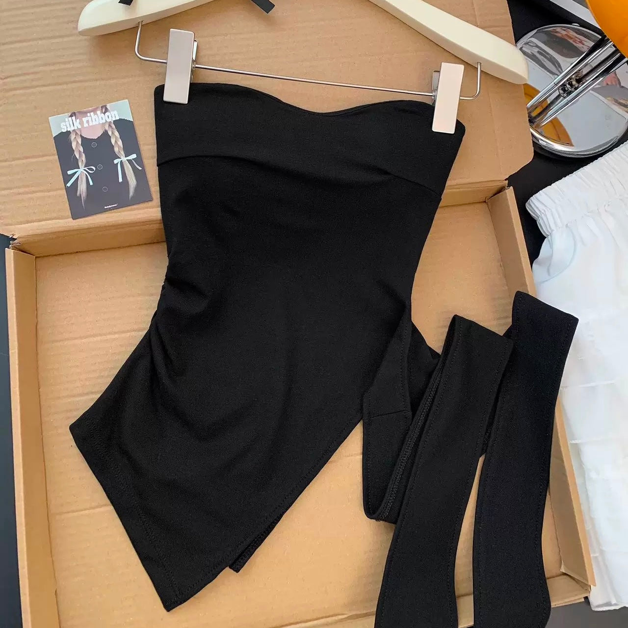 Sashay Wrap Built-in Bra Tube Top