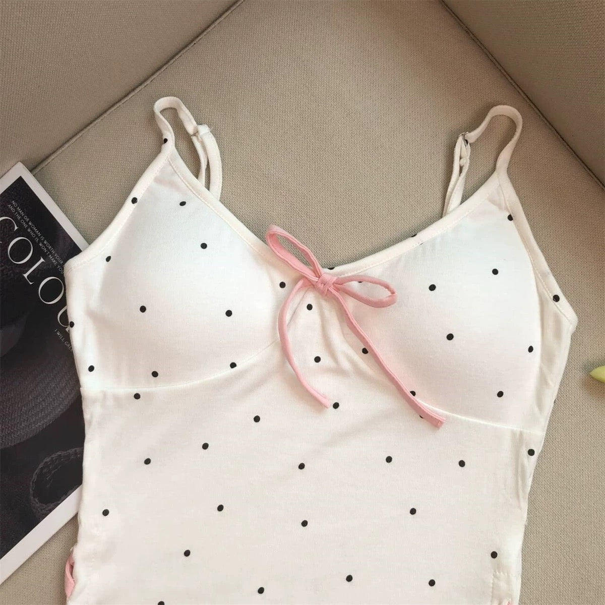 Sugar Dot Tie-Up Camisole